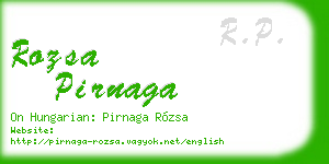 rozsa pirnaga business card